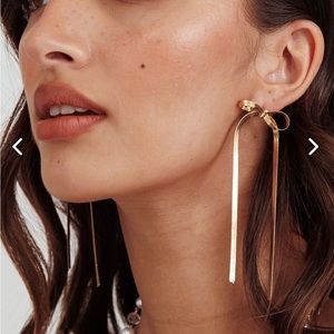 Gold Bow Earrings
